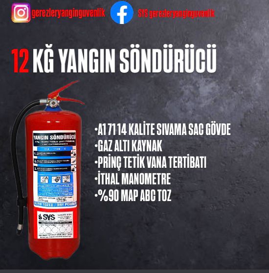 12 KĞ YANGIN SÖNDÜRÜCÜ