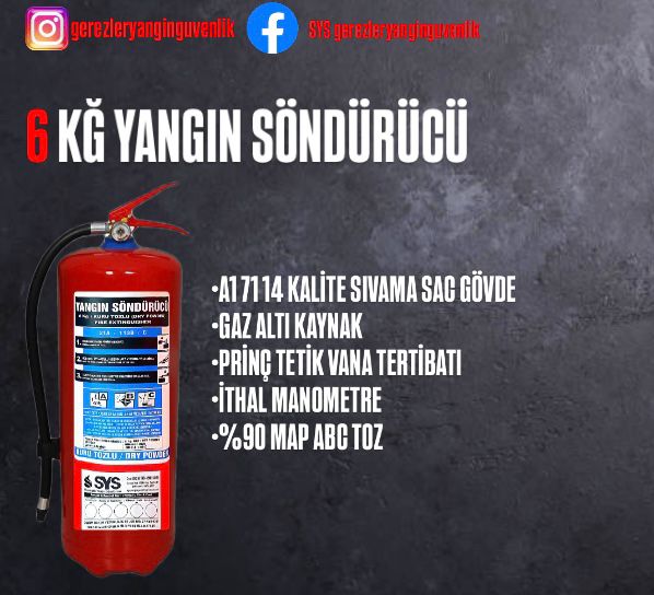 6 KĞ YANGIN SÖNDÜRÜCÜ