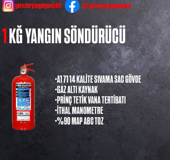 1 KĞ YANGIN SÖNDÜRÜCÜ